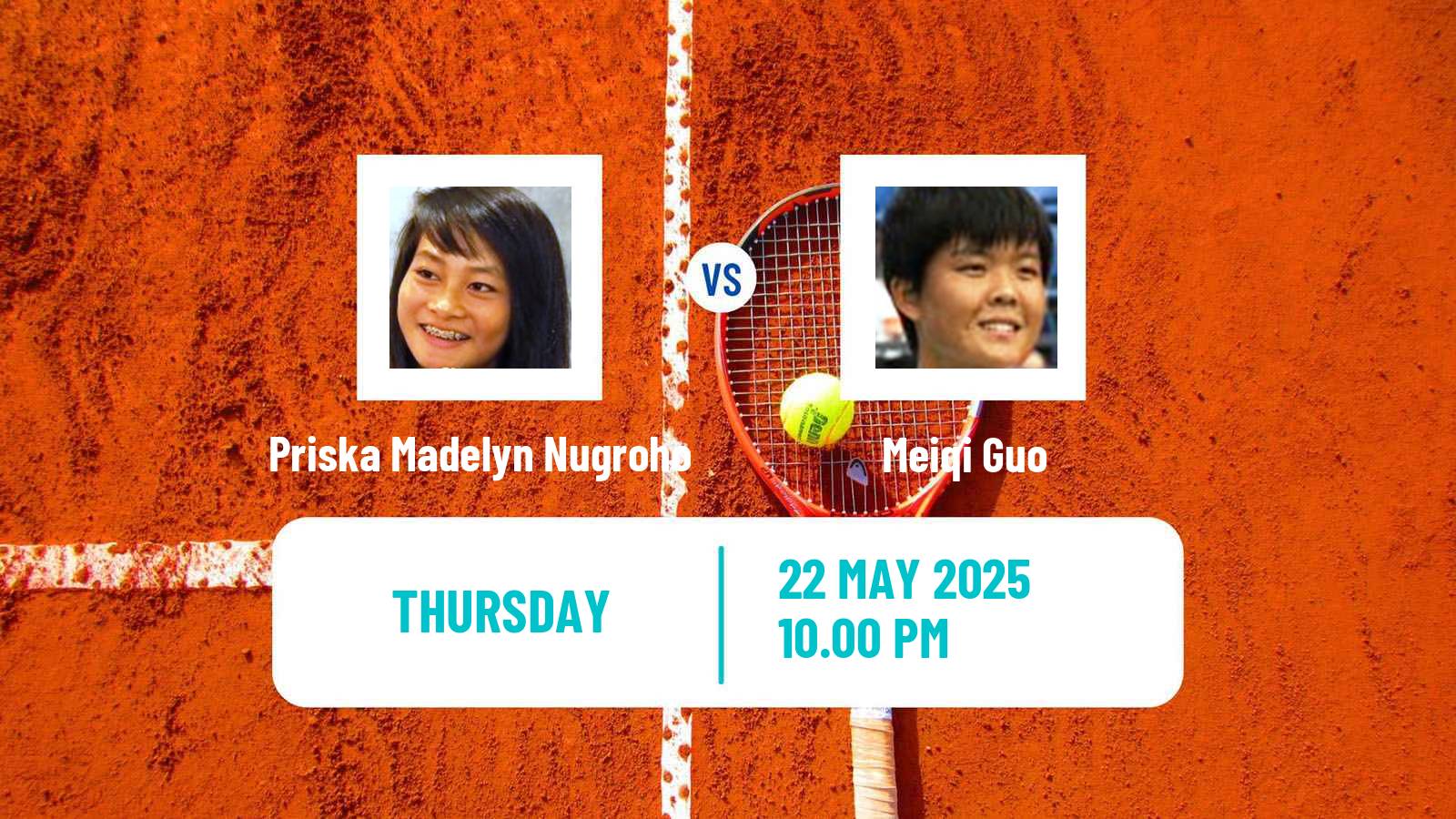 Tennis ITF W15 Maanshan 4 Women Priska Madelyn Nugroho - Meiqi Guo