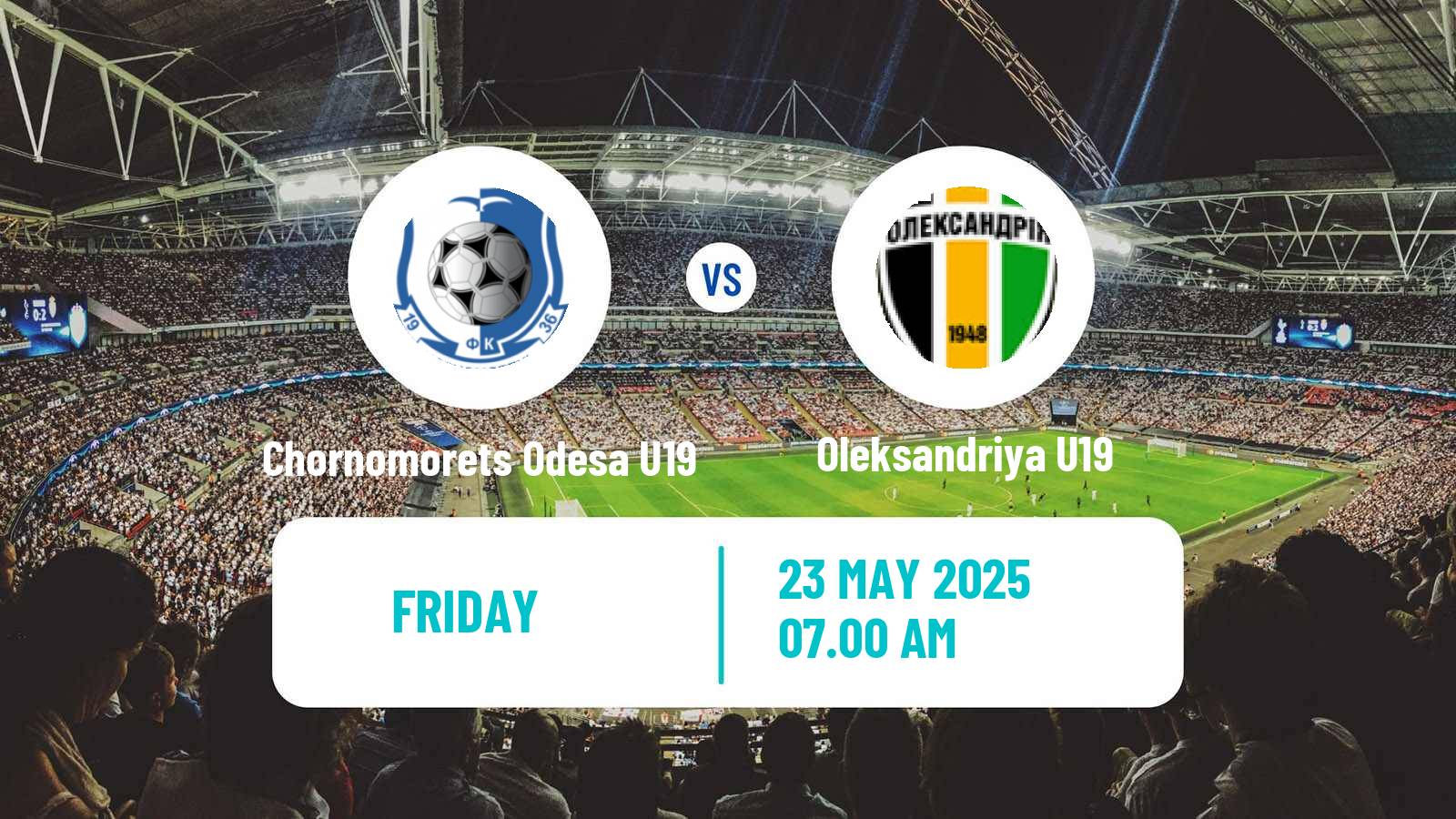 Soccer Ukrainian U19 League Chornomorets Odesa U19 - Oleksandriya U19