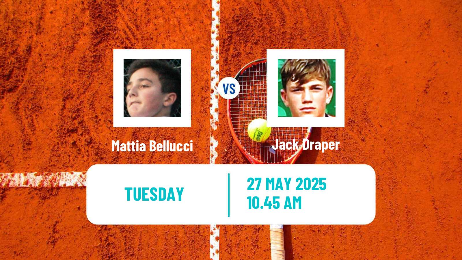 Tennis ATP Roland Garros Mattia Bellucci - Jack Draper