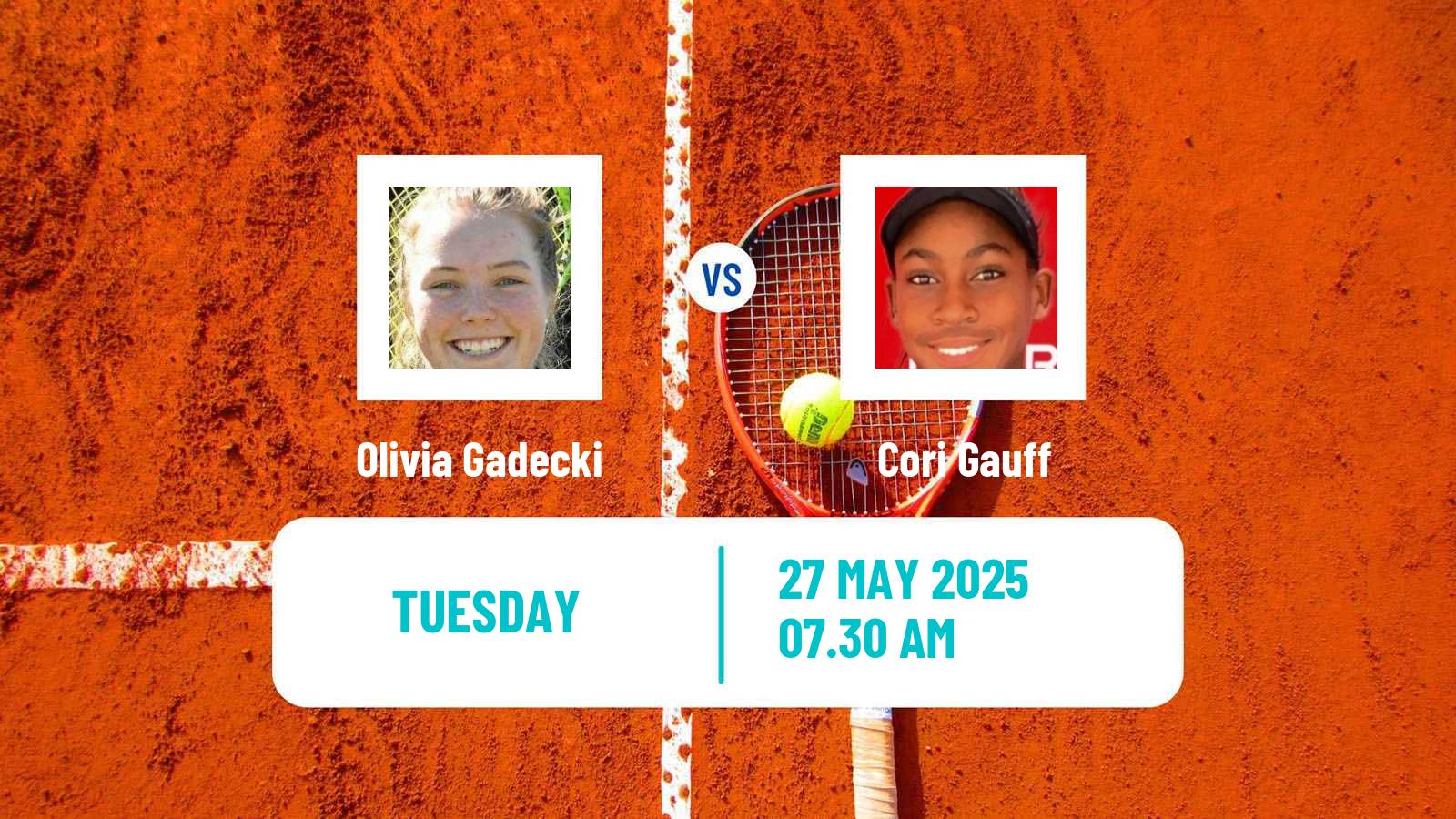 Tennis WTA Roland Garros Olivia Gadecki - Cori Gauff