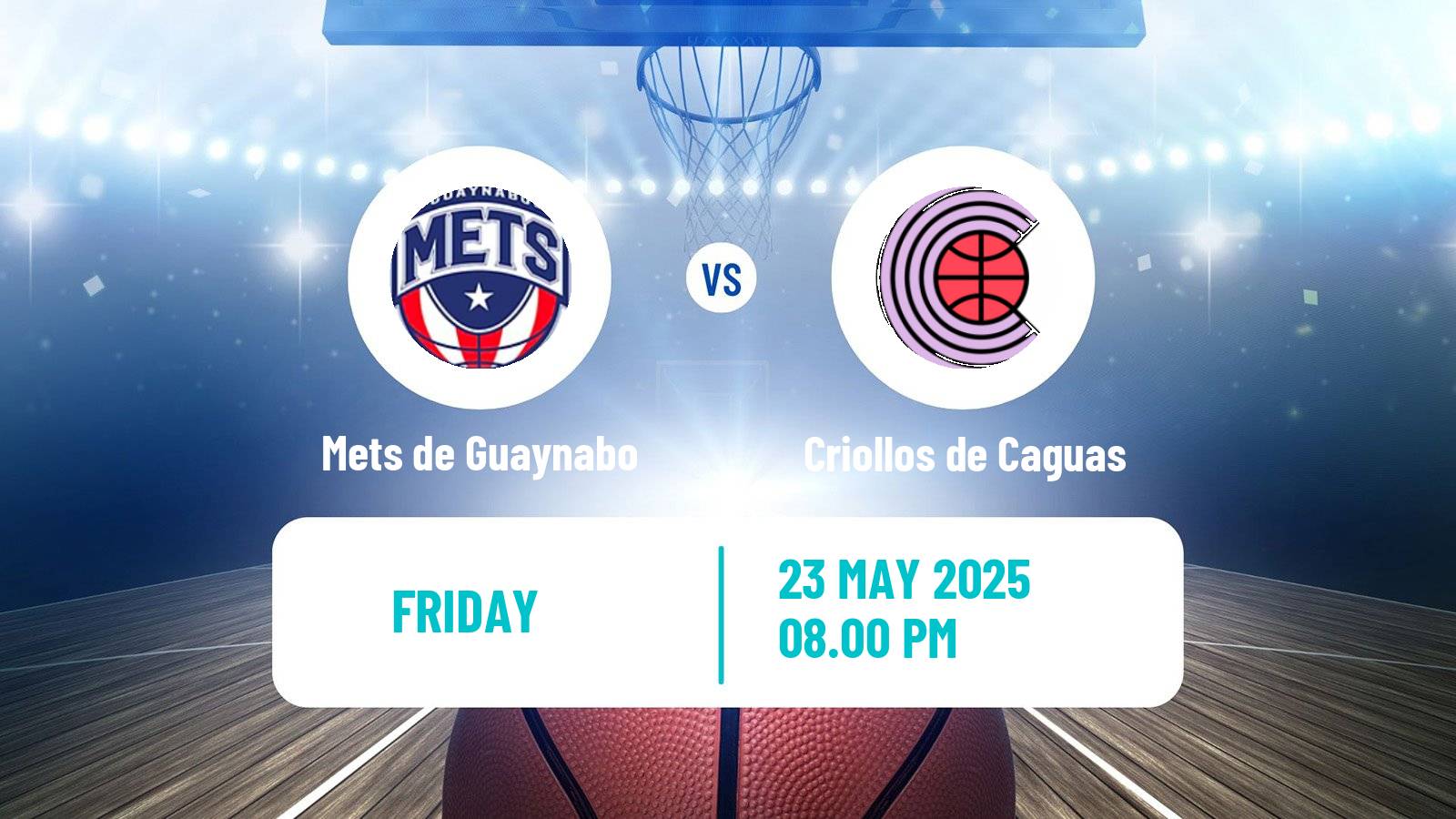 Basketball Puerto Rican BSN Mets de Guaynabo - Criollos de Caguas