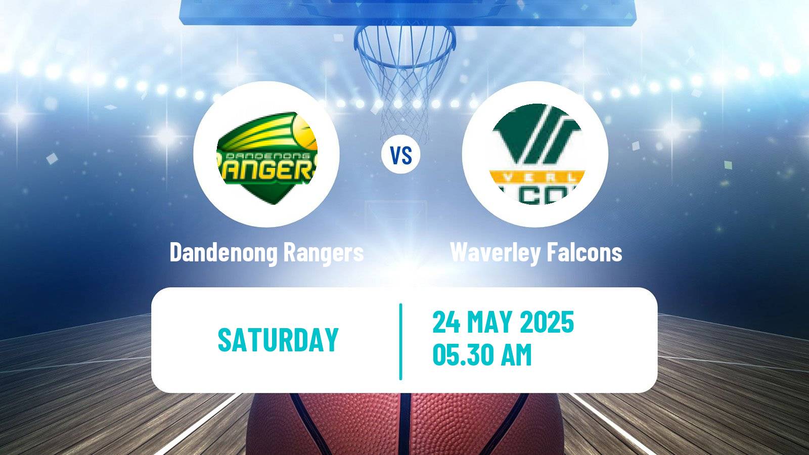 Basketball Australian NBL1 South Dandenong Rangers - Waverley Falcons