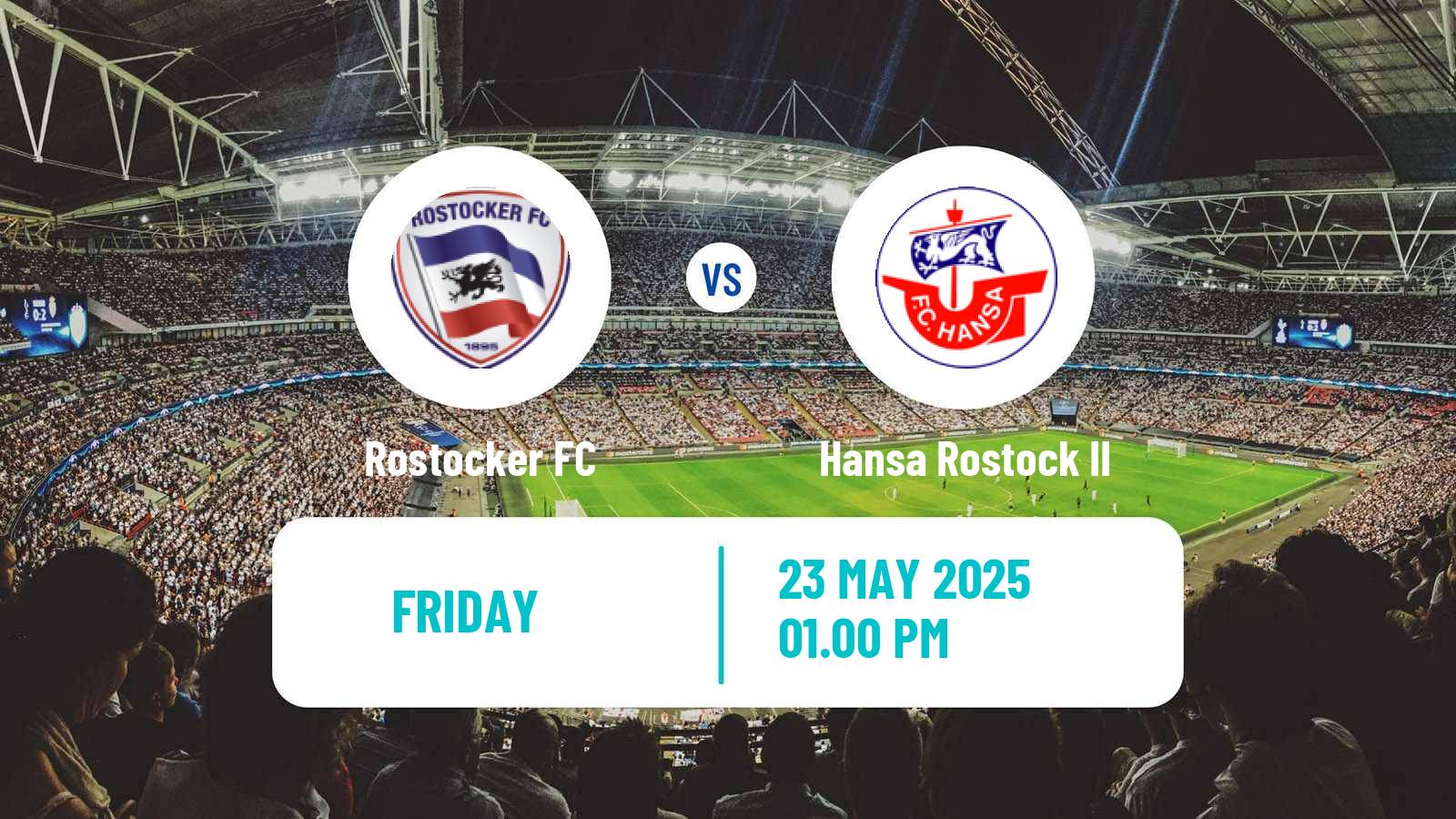 Soccer German Oberliga NOFV-Nord Rostocker FC - Hansa Rostock II