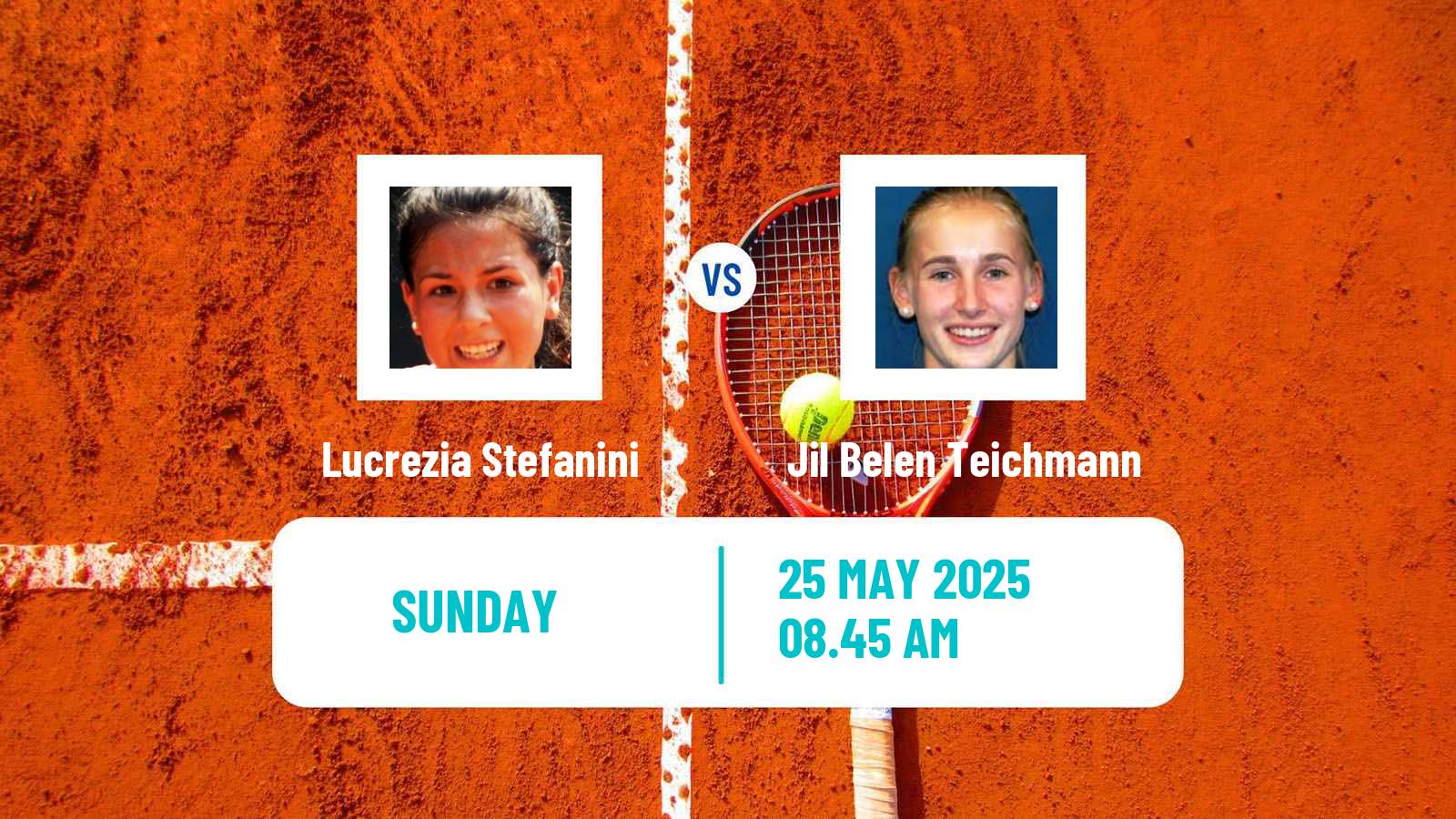 Tennis WTA Roland Garros Lucrezia Stefanini - Jil Belen Teichmann