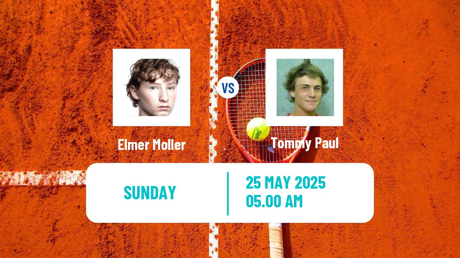Tennis ATP Roland Garros Elmer Moller - Tommy Paul