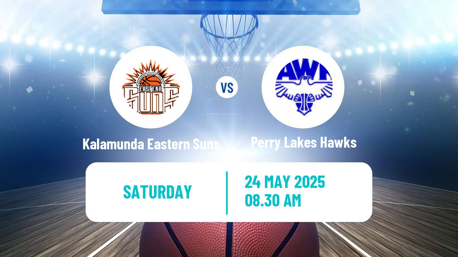 Basketball Australian NBL1 West Kalamunda Eastern Suns - Perry Lakes Hawks