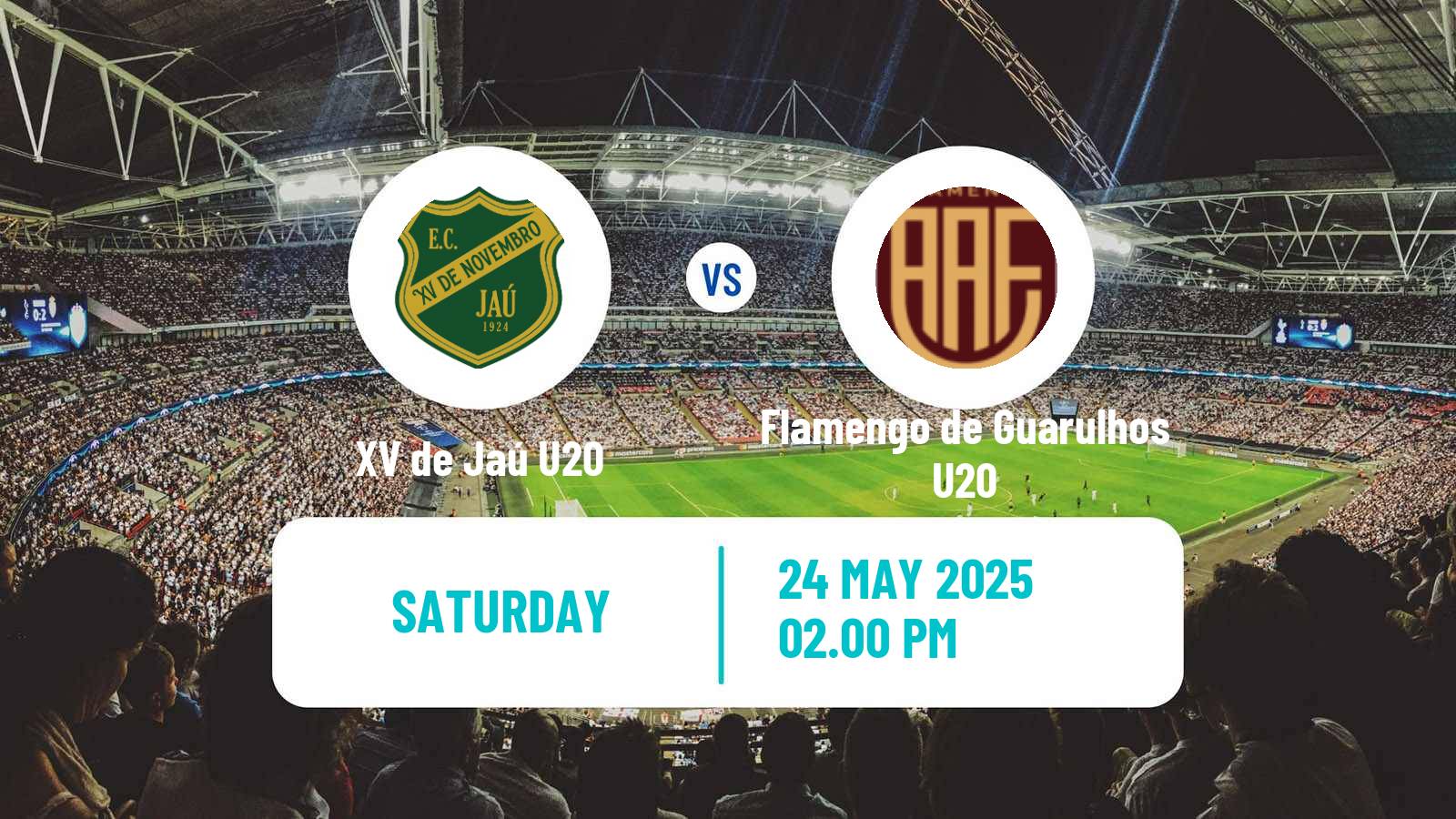 Soccer Brazilian Paulista U20 XV de Jaú U20 - Flamengo de Guarulhos U20