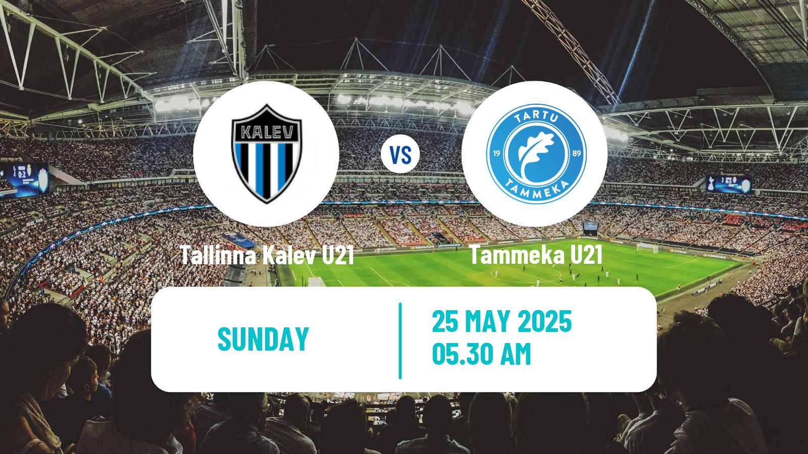Soccer Estonian Esiliiga Tallinna Kalev U21 - Tammeka U21
