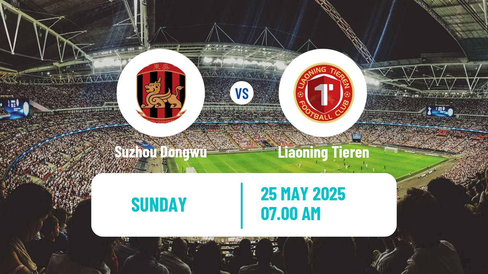 Soccer Chinese Jia League Suzhou Dongwu - Liaoning Tieren