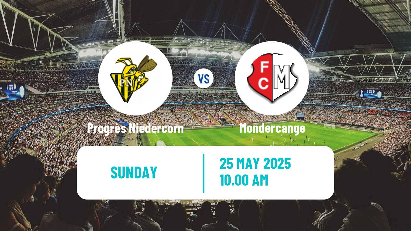 Soccer Luxembourg National Division Progrès Niedercorn - Mondercange