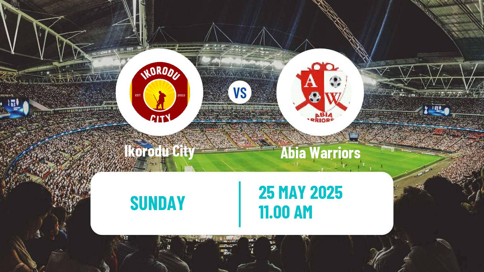 Soccer Nigerian Premier League Ikorodu City - Abia Warriors