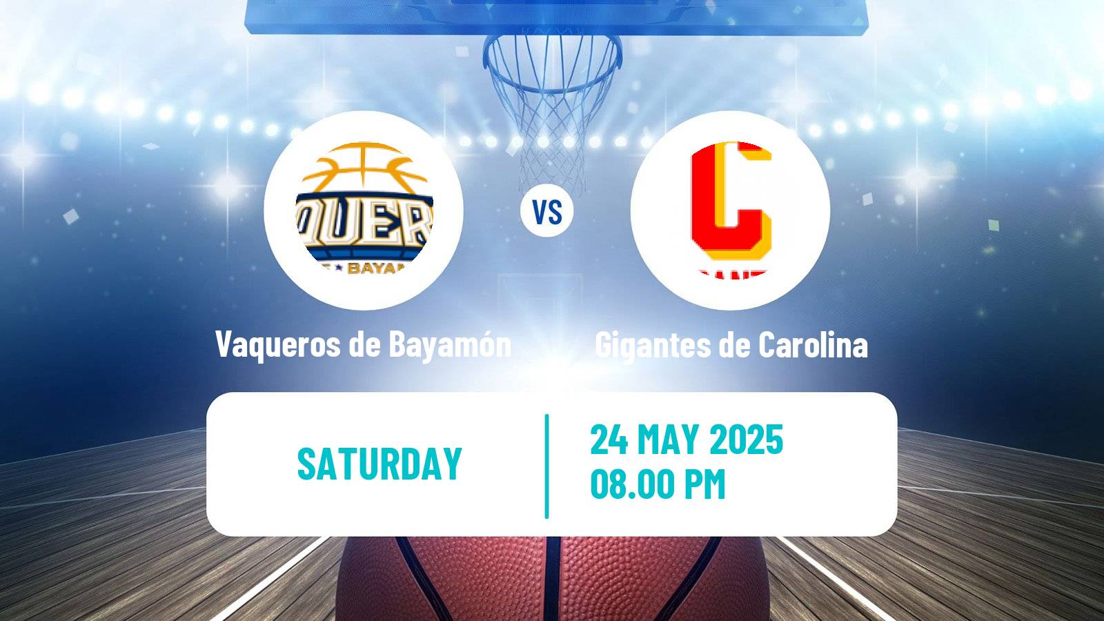Basketball Puerto Rican BSN Vaqueros de Bayamón - Gigantes de Carolina