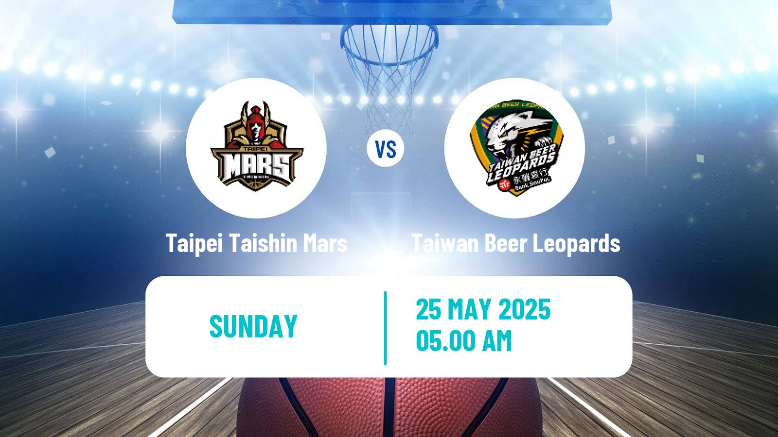 Basketball Taiwan TPBL Taipei Taishin Mars - Taiwan Beer Leopards