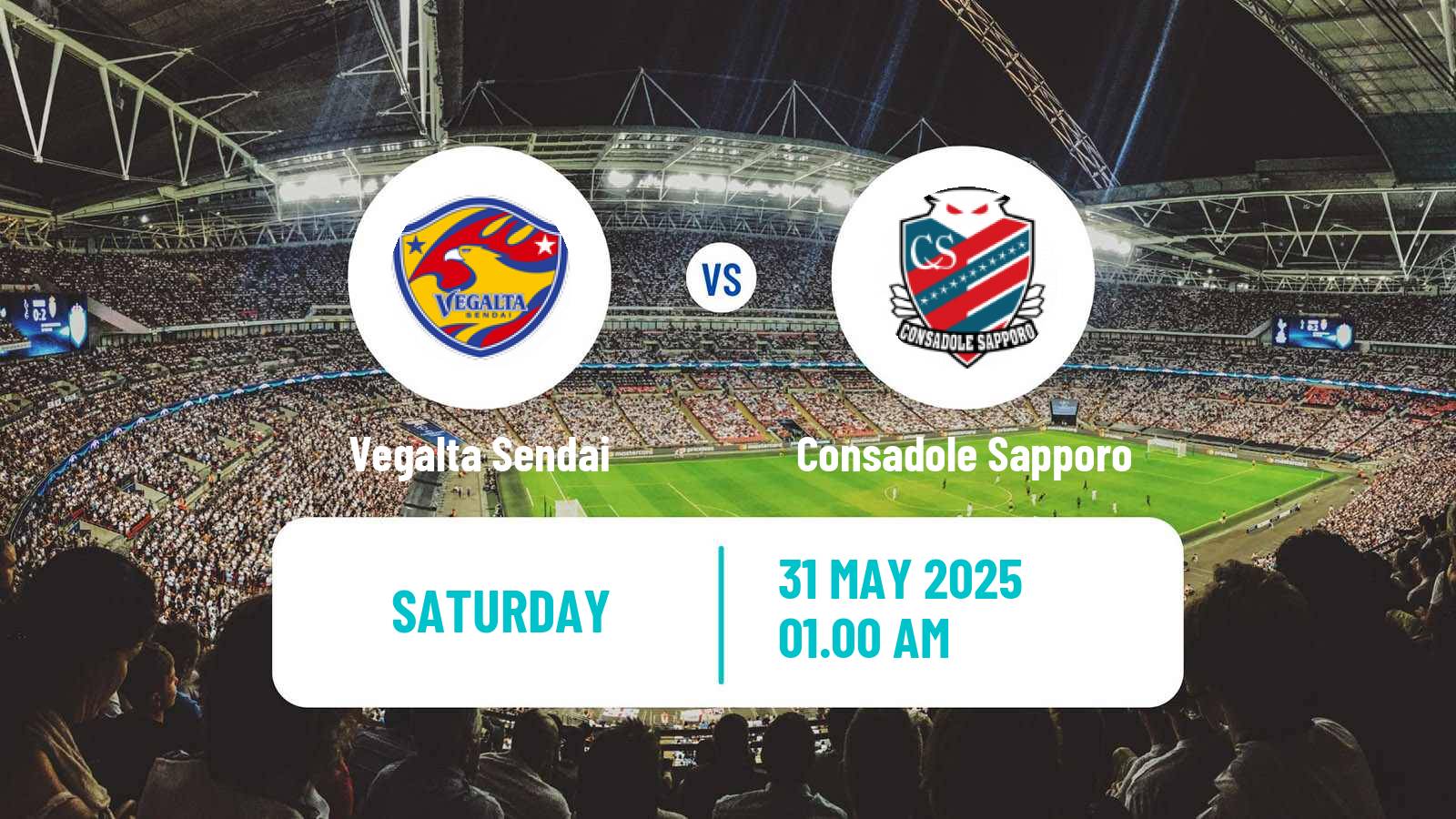 Soccer Japan J2 League Vegalta Sendai - Consadole Sapporo