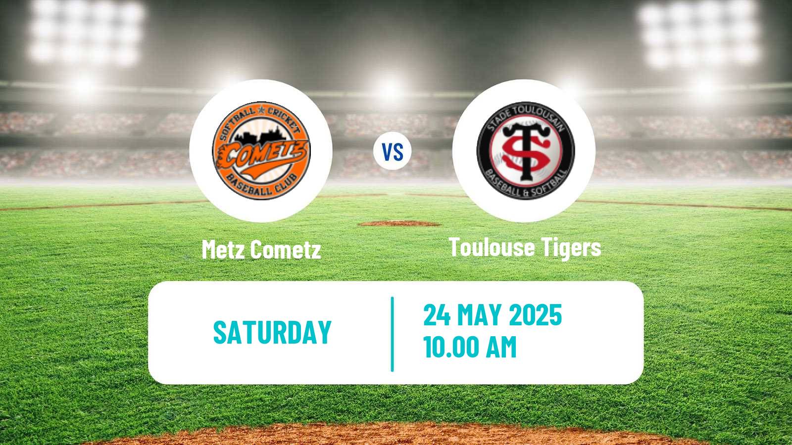 Baseball French Division 1 Baseball Metz Cometz - Toulouse Tigers