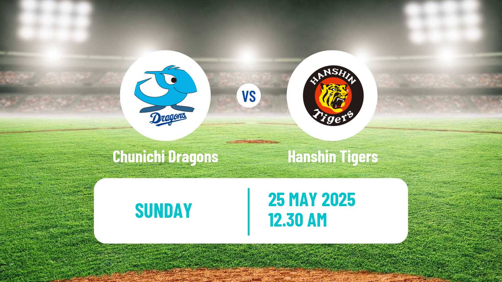 Baseball NPB Chunichi Dragons - Hanshin Tigers