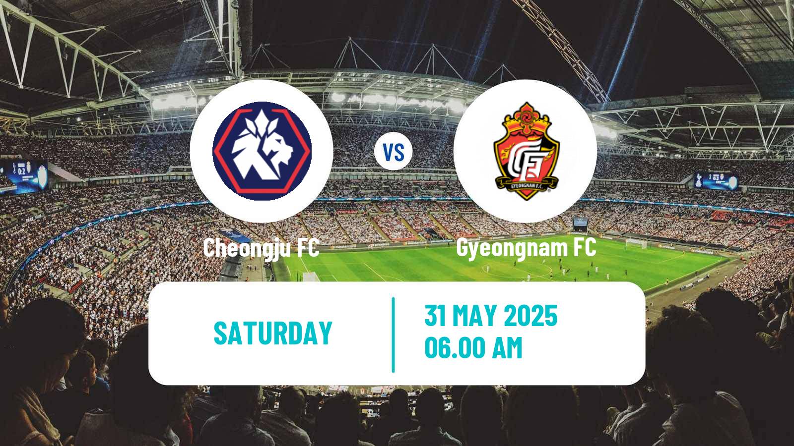 Soccer South Korean K-League 2 Cheongju - Gyeongnam