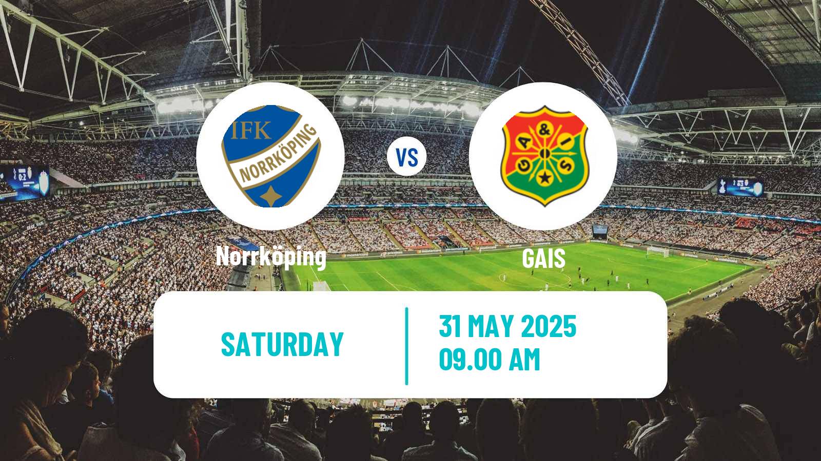 Soccer Swedish Allsvenskan Norrköping - GAIS