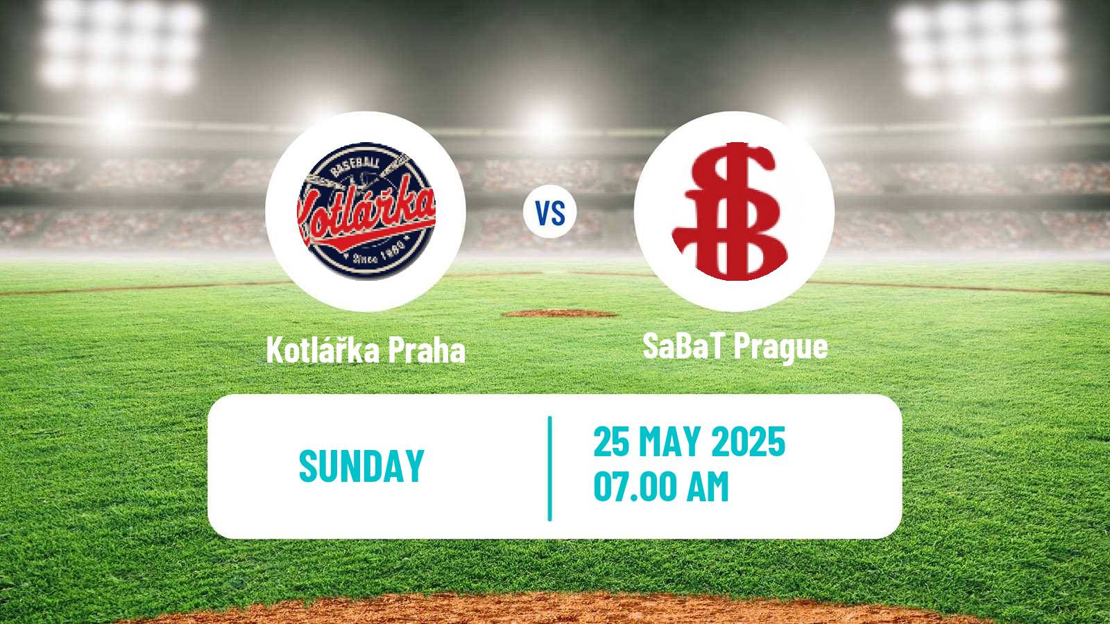 Baseball Czech Extraliga Baseball Kotlářka Praha - SaBaT Prague