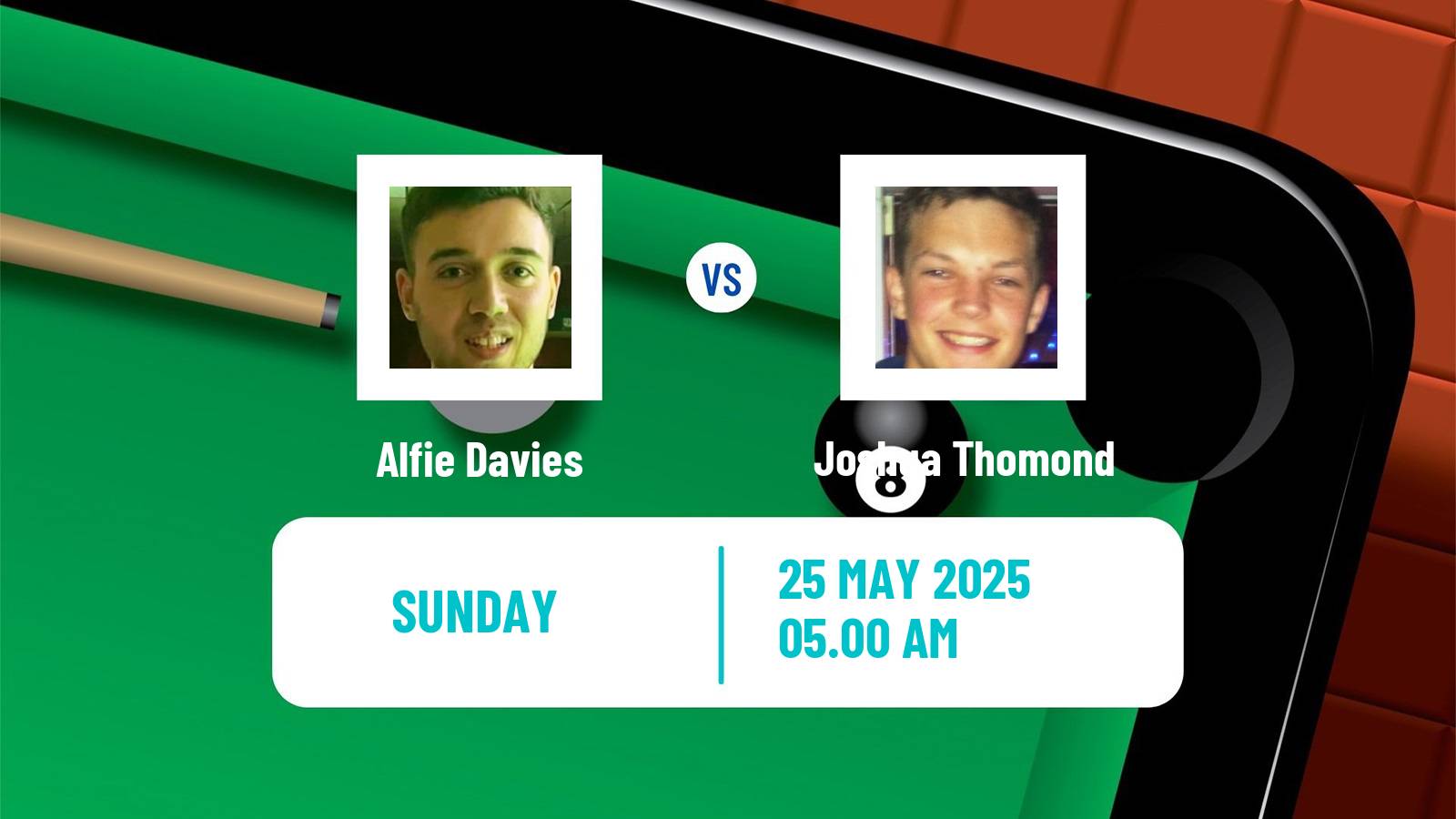 Snooker Qualifying School 1 Alfie Davies - Joshua Thomond