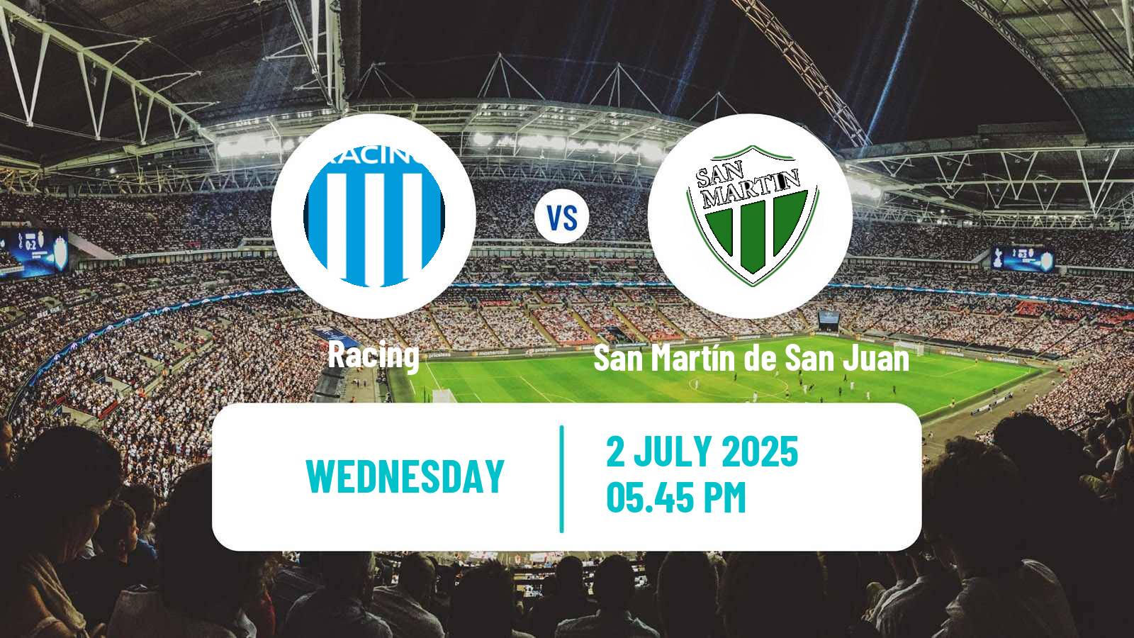 Soccer Copa Argentina Racing - San Martín de San Juan