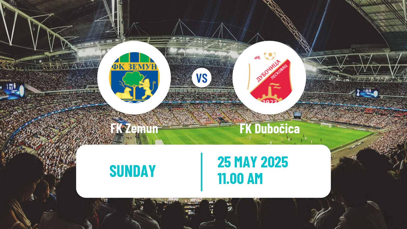 Soccer Serbian Prva Liga Zemun - Dubočica