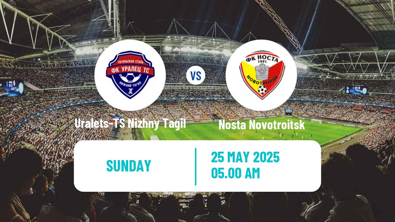 Soccer  FNL 2 Division B Group 4 Uralets-TS Nizhny Tagil - Nosta Novotroitsk