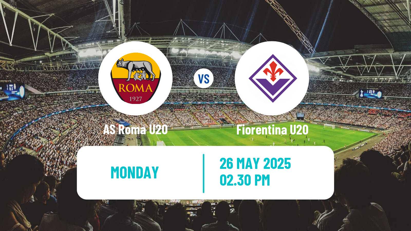 Soccer Italian Primavera 1 Roma U20 - Fiorentina U20