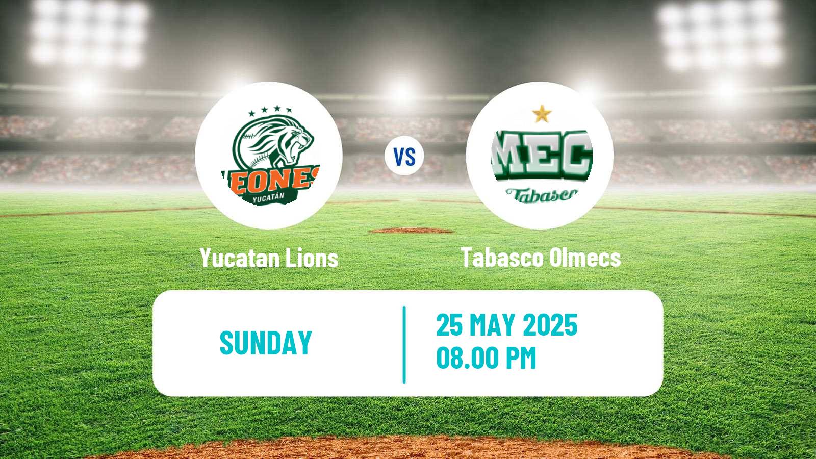 Baseball LMB Yucatan Lions - Tabasco Olmecs