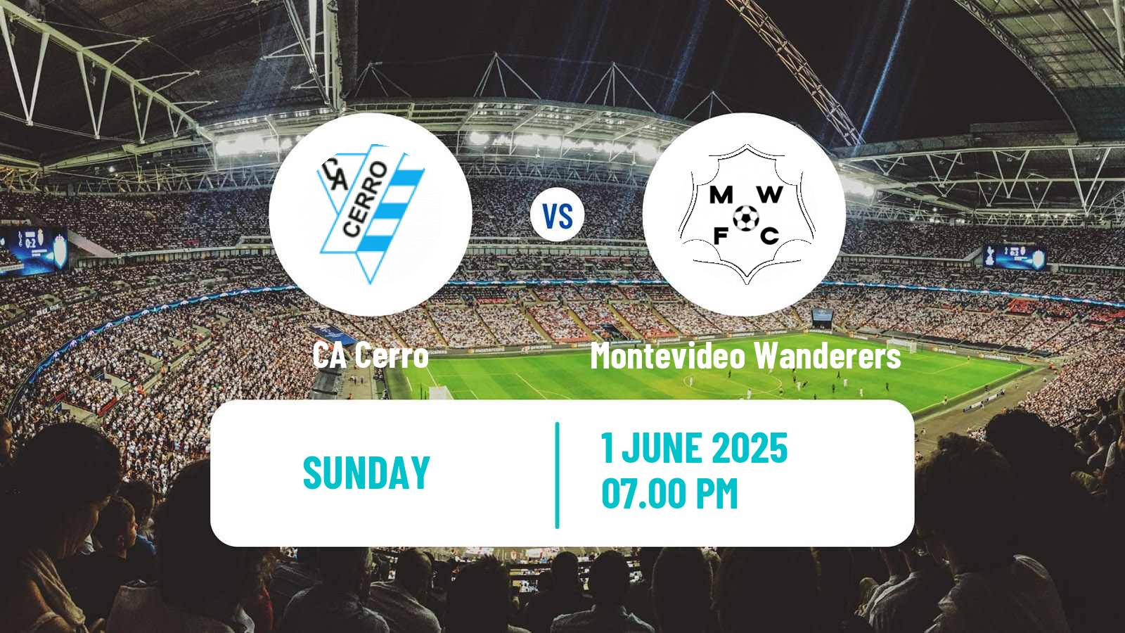Soccer Uruguayan Primera Division Cerro - Montevideo Wanderers
