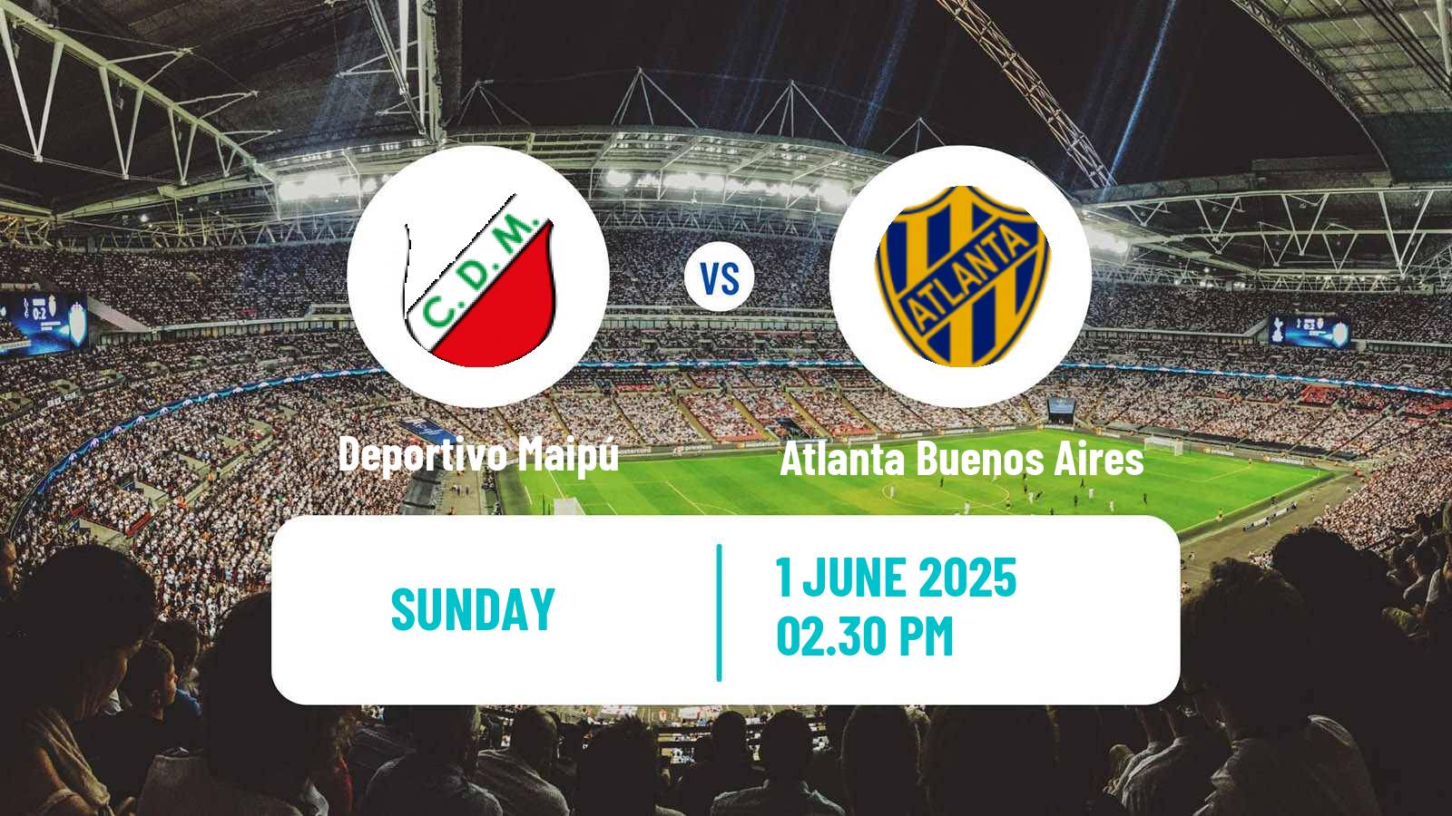 Soccer Argentinian Primera Nacional Deportivo Maipú - Atlanta Buenos Aires