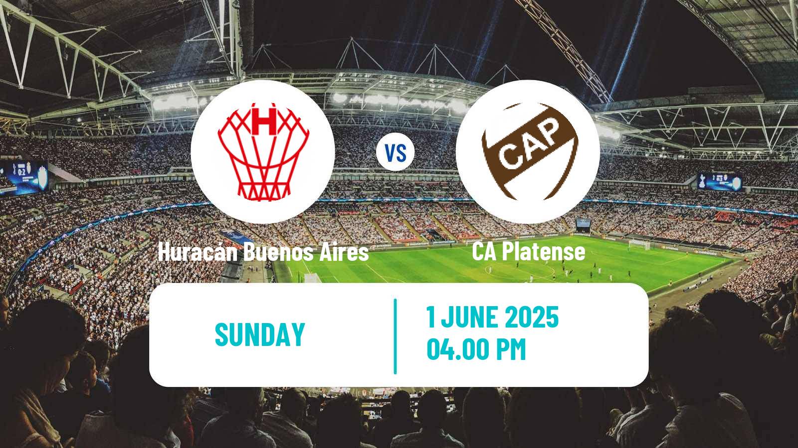 Soccer Argentinian Liga Profesional Huracán Buenos Aires - Platense