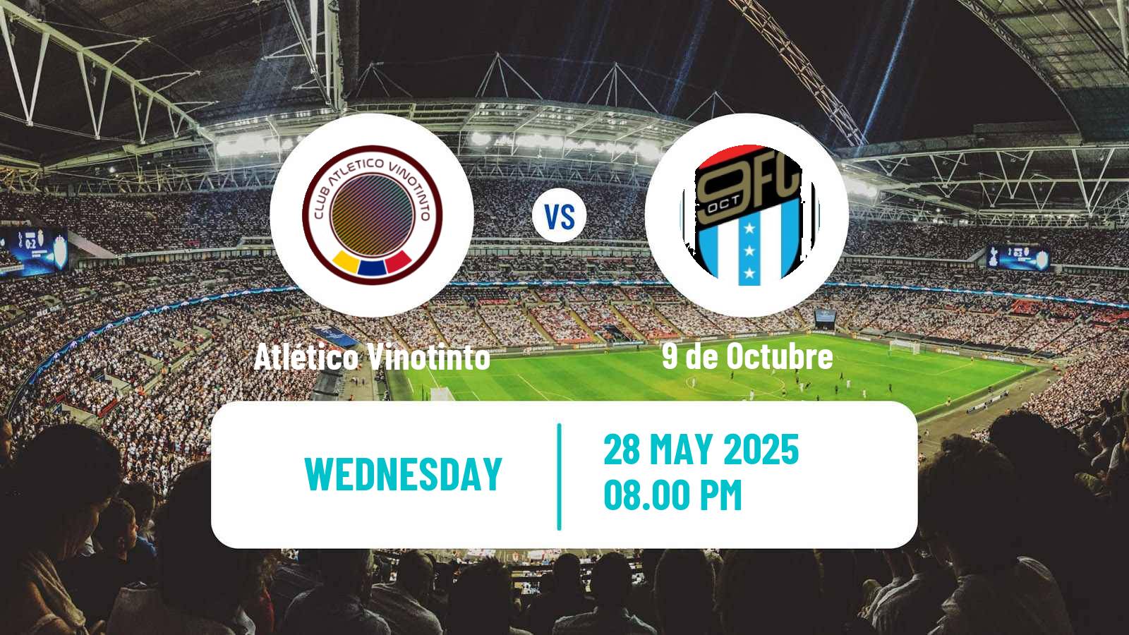 Soccer Ecuadorian Serie B Atlético Vinotinto - 9 de Octubre