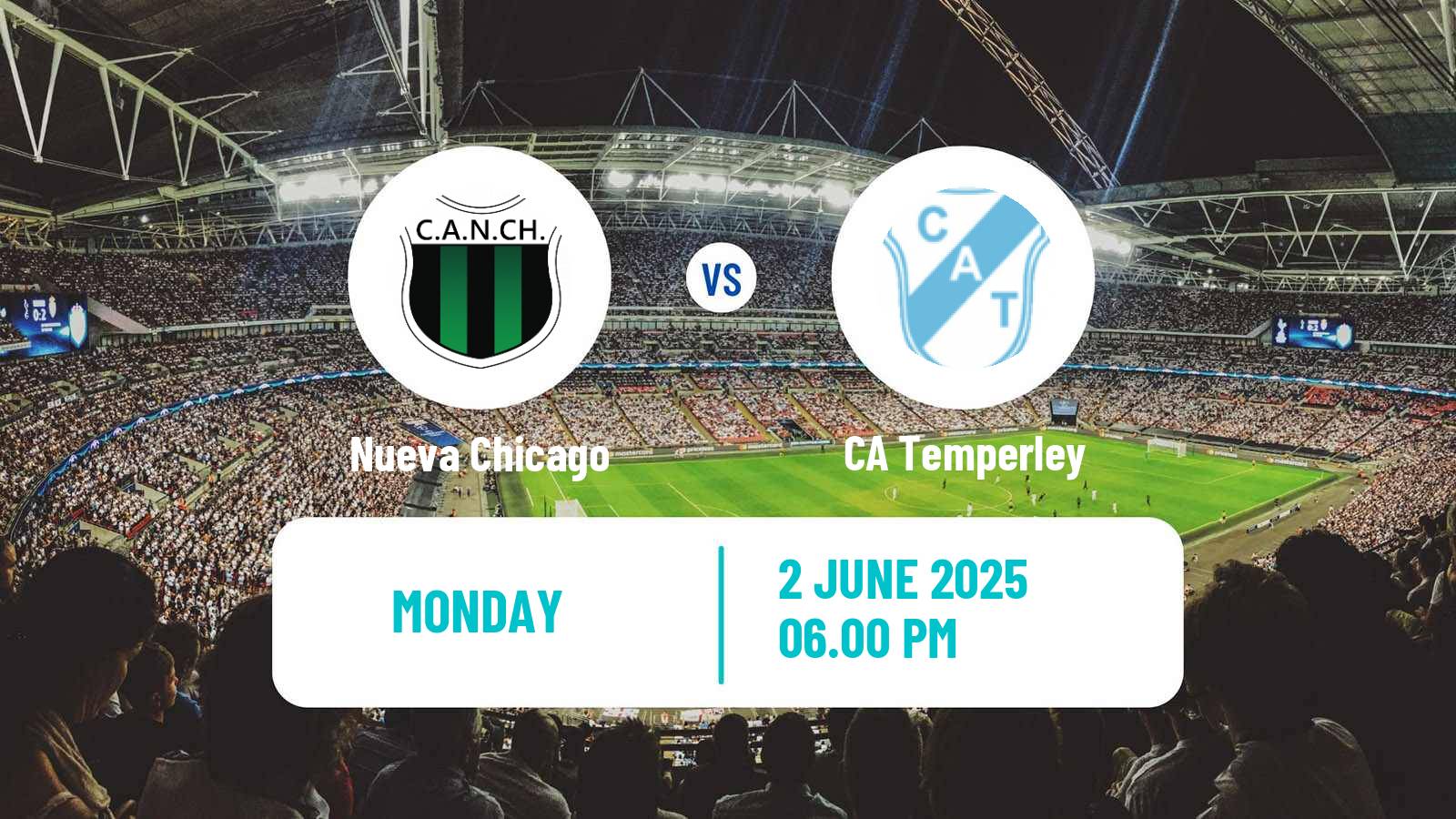 Football Argentinian Primera Nacional Nueva Chicago - Temperley