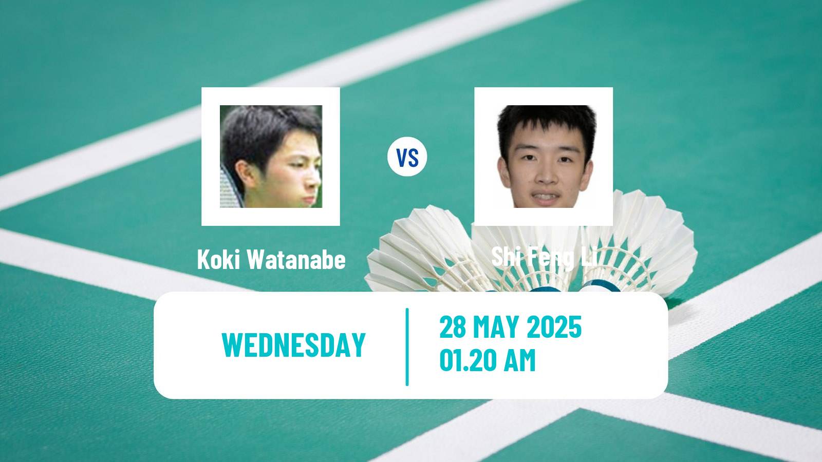 Badminton BWF World Tour Singapore Open Men Koki Watanabe - Shi Feng Li