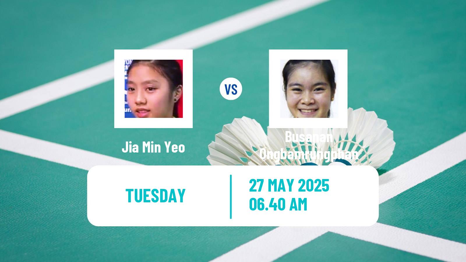 Badminton BWF World Tour Singapore Open Women Jia Min Yeo - Busanan Ongbamrungphan