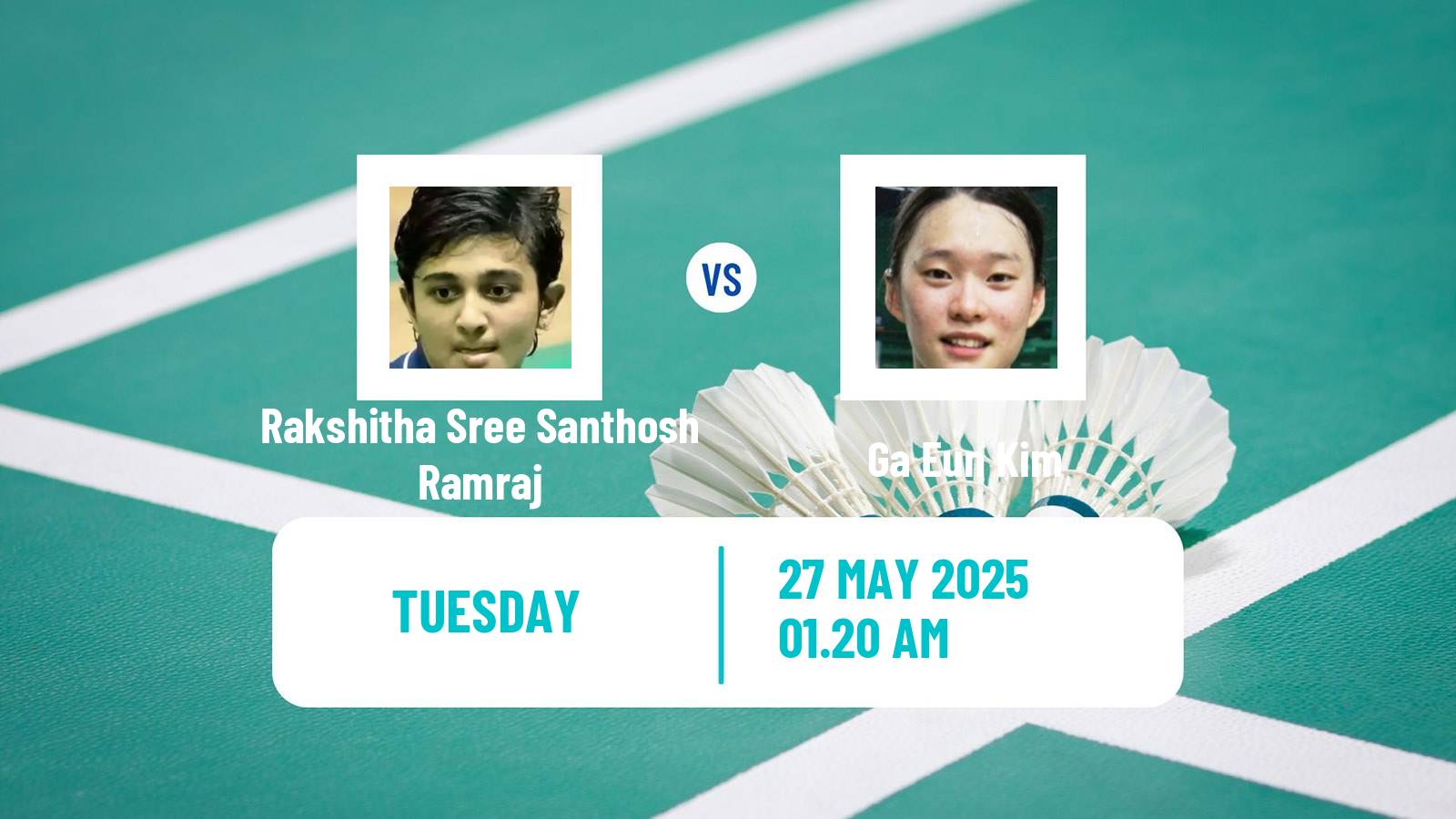 Badminton BWF World Tour Singapore Open Women Rakshitha Sree Santhosh Ramraj - Ga Eun Kim