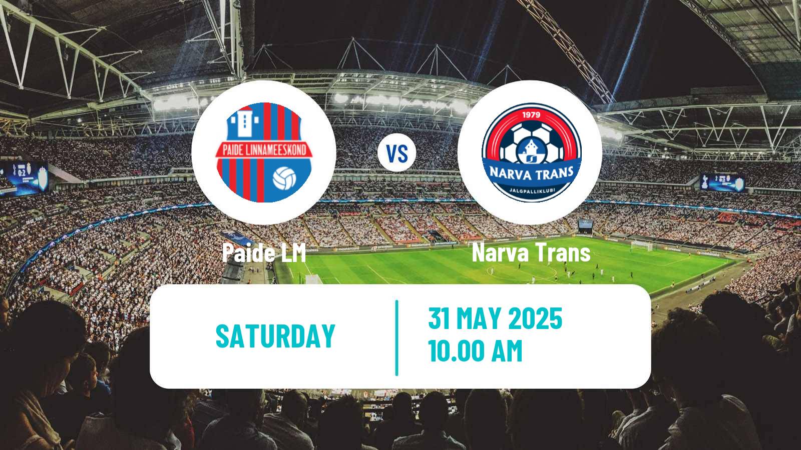 Soccer Estonian Meistriliiga Paide LM - Narva Trans