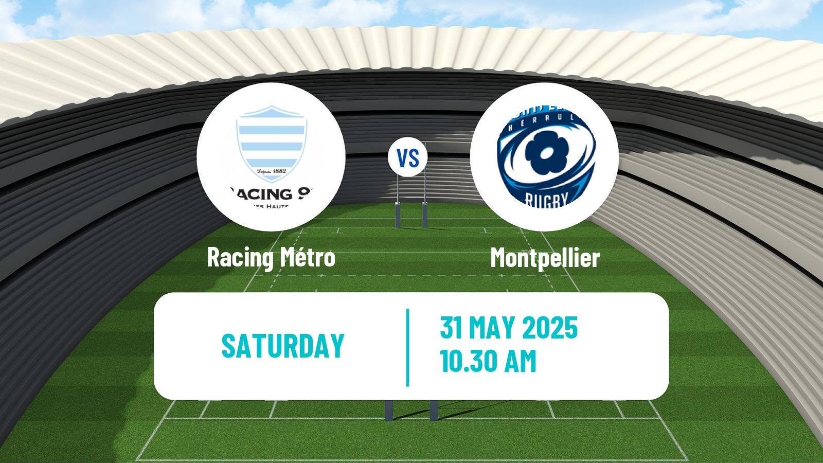 Rugby union French Top 14 Racing Métro - Montpellier