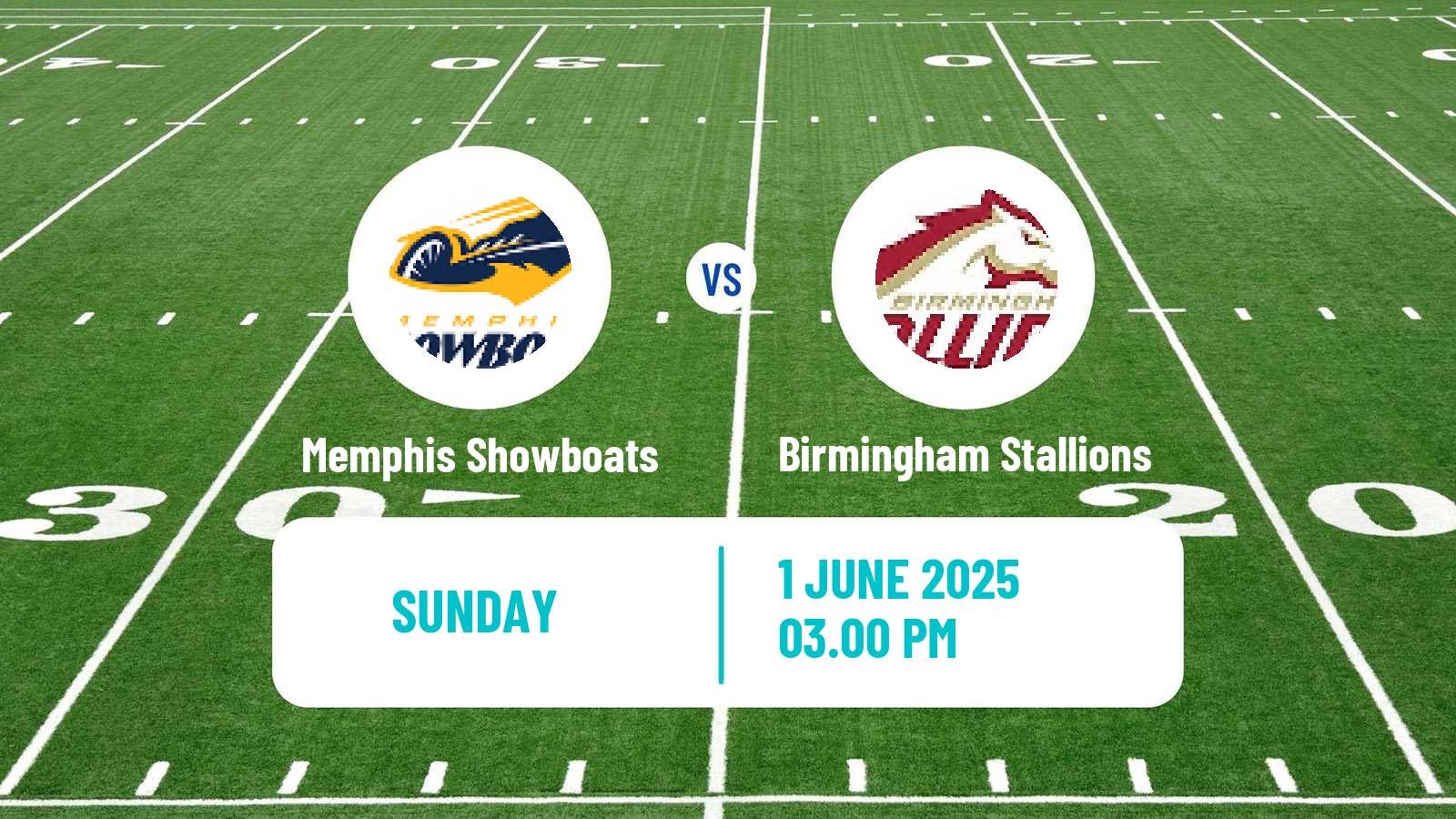 American football UFL Memphis Showboats - Birmingham Stallions