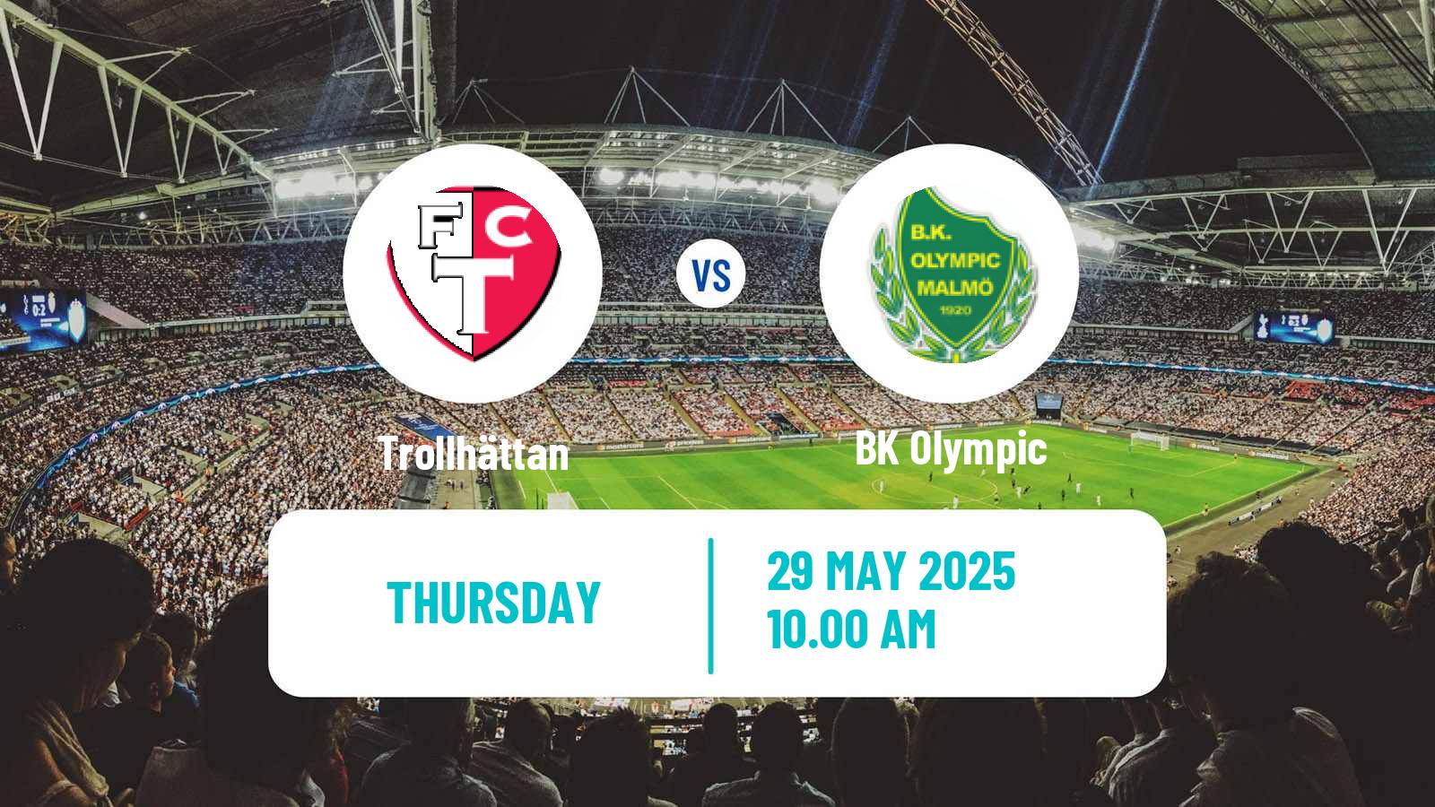 Football Swedish Division 1 Södra Trollhättan - Olympic