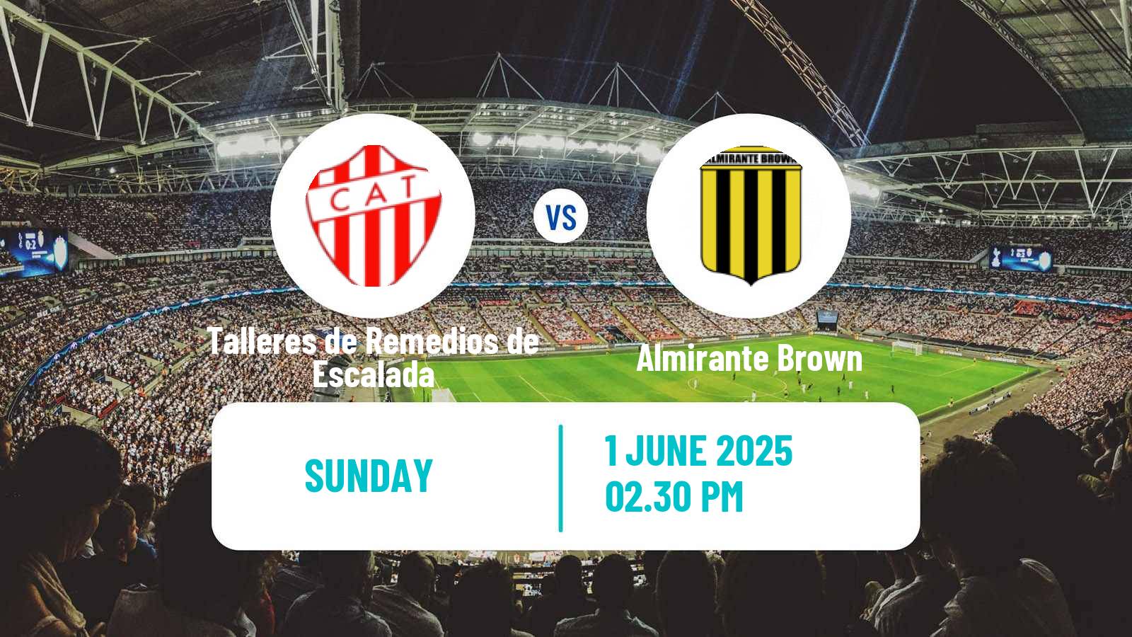 Soccer Argentinian Primera Nacional Talleres de Remedios de Escalada - Almirante Brown
