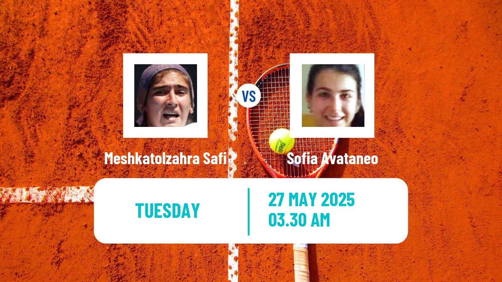 Tennis ITF W15 Kayseri Women Meshkatolzahra Safi - Sofia Avataneo