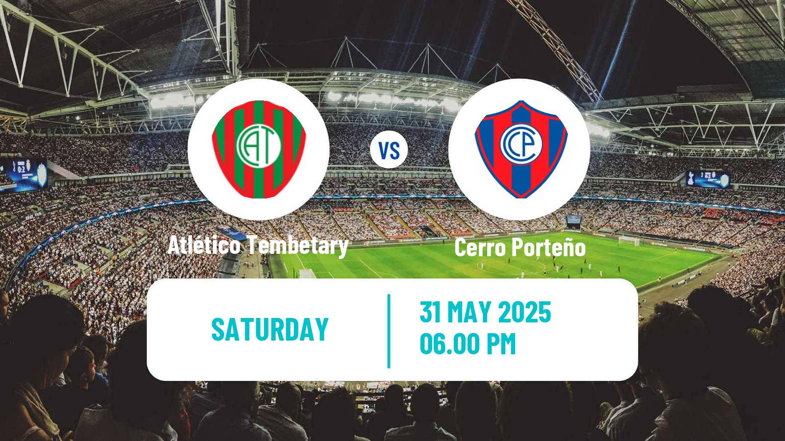 Soccer Paraguayan Primera Division Atlético Tembetary - Cerro Porteño