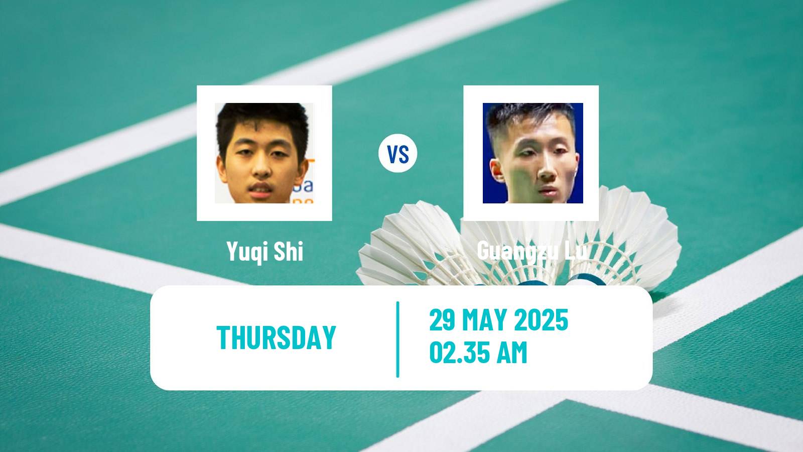 Badminton BWF World Tour Singapore Open Men Yuqi Shi - Guangzu Lu