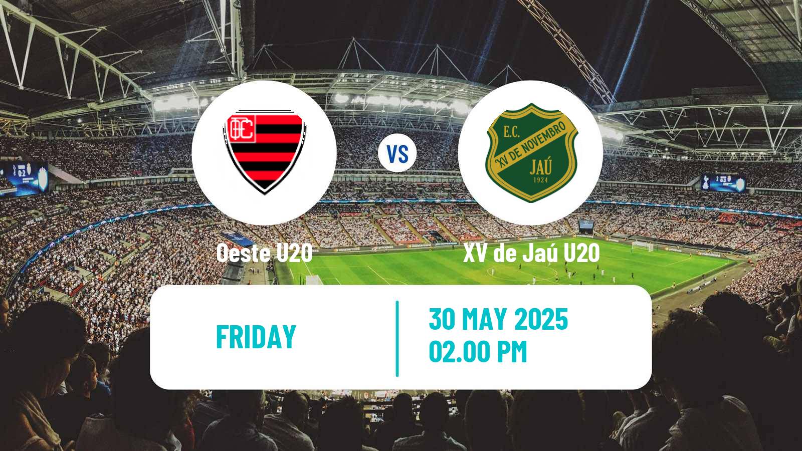Soccer Brazilian Paulista U20 Oeste U20 - XV de Jaú U20