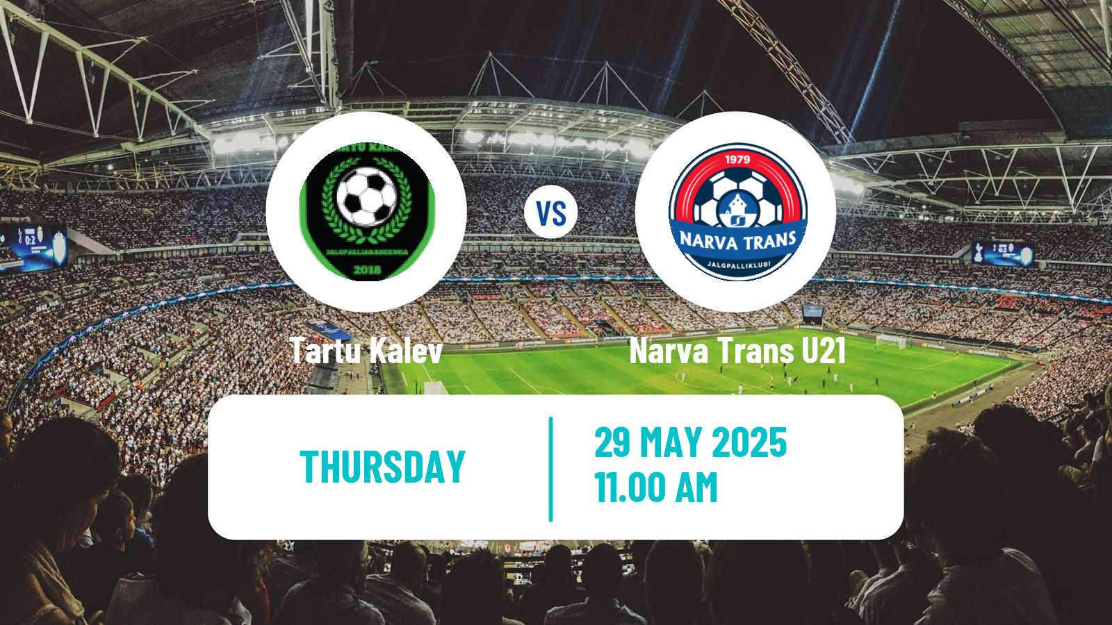 Football Estonian Esiliiga B Tartu Kalev - Narva Trans U21