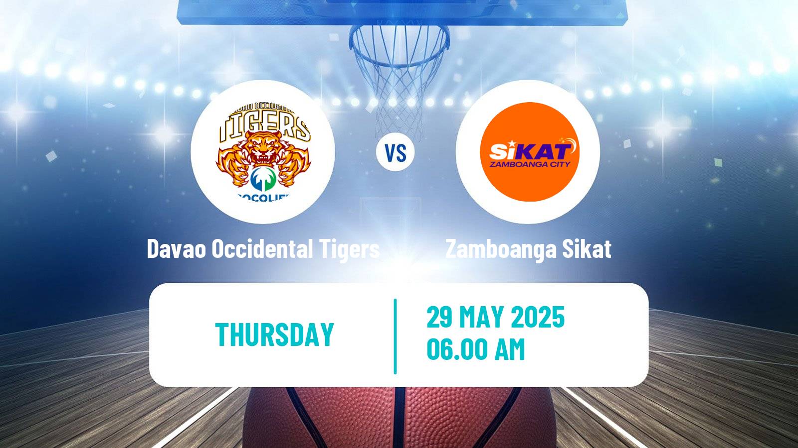 Basketball Philippines MBPL  Davao Occidental Tigers - Zamboanga Sikat