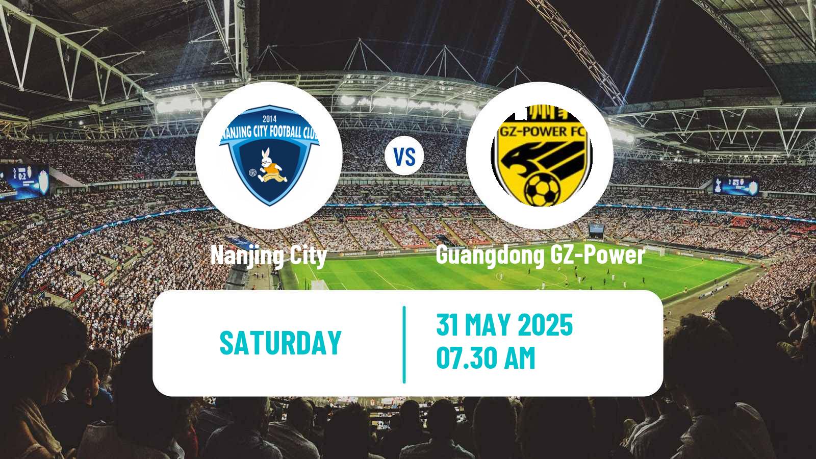 Soccer Chinese Jia League Nanjing City - Guangdong GZ-Power