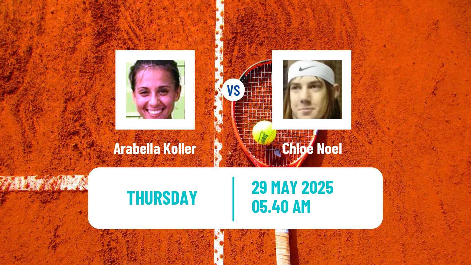 Tennis ITF W15 Monastir 21 Women Arabella Koller - Chloe Noel